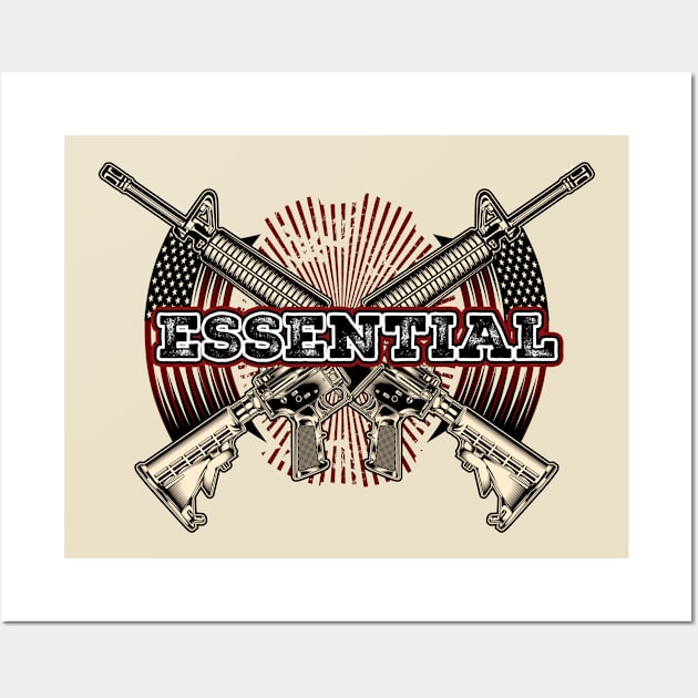 Usa Flag Quote Essential AR-15 2nd Amendment Wall Art by We Print On Gifts